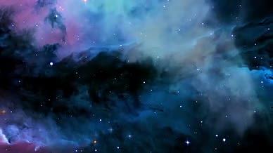 冷色唯美浪漫宇宙星云星空背景视频的预览图